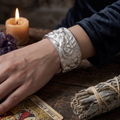 The Gaia's Bloom — Hand-Carved Pure Silver Botanical Statement Cuff