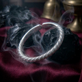 The Serpent’s Coil: Hand-Twisted Sterling Silver Filigree Talisman Cuff